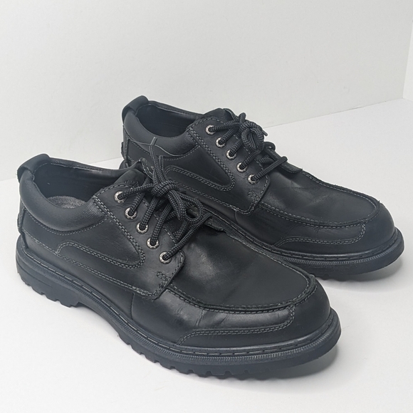 Dockers Overton Oxford Shoes, Black Leather, Mens 10.5 Wide